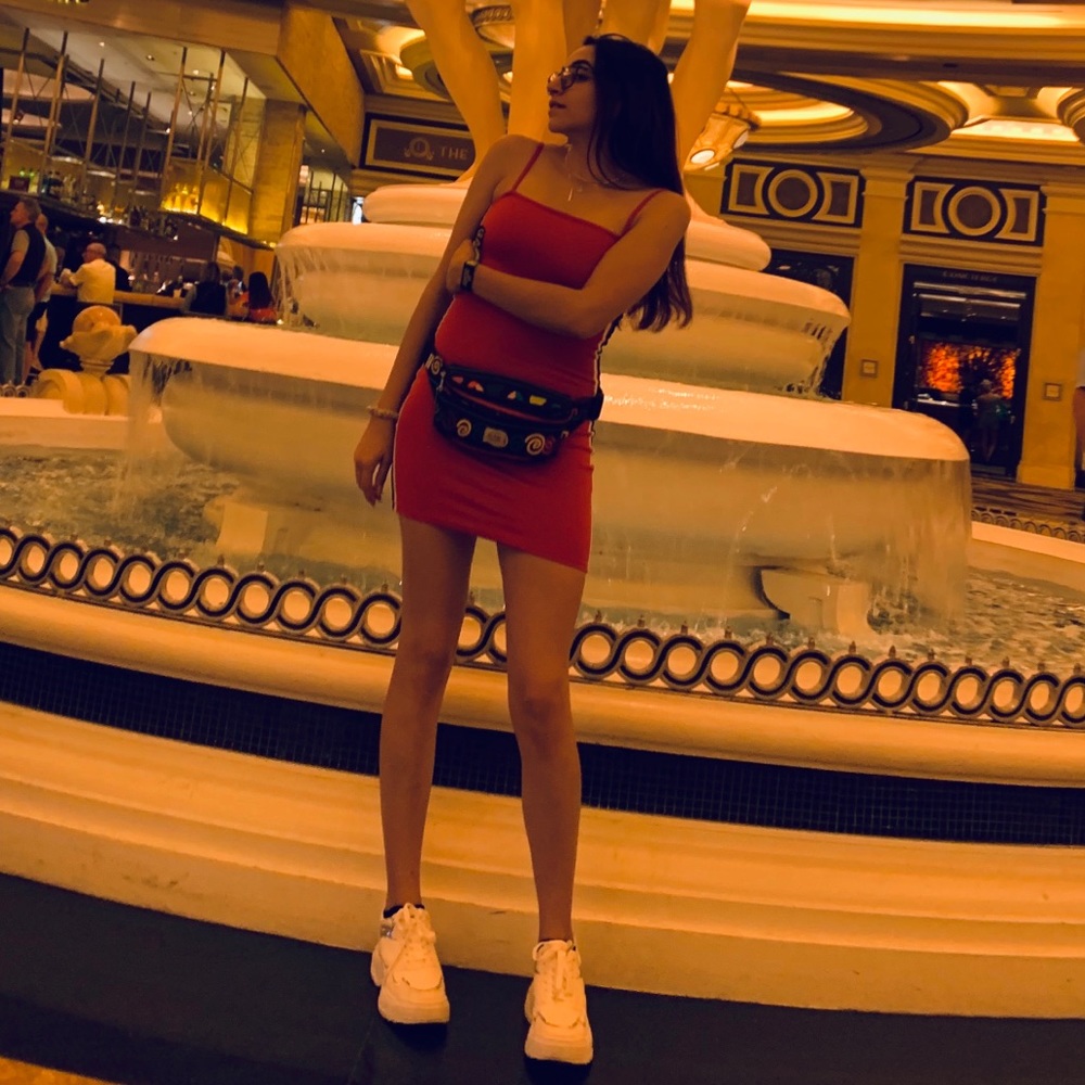 Mini Red Dress - Picture 3 of 3